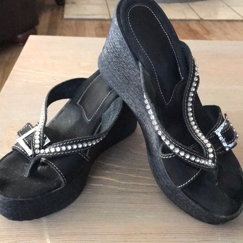 Dillard’s Open toe wedges